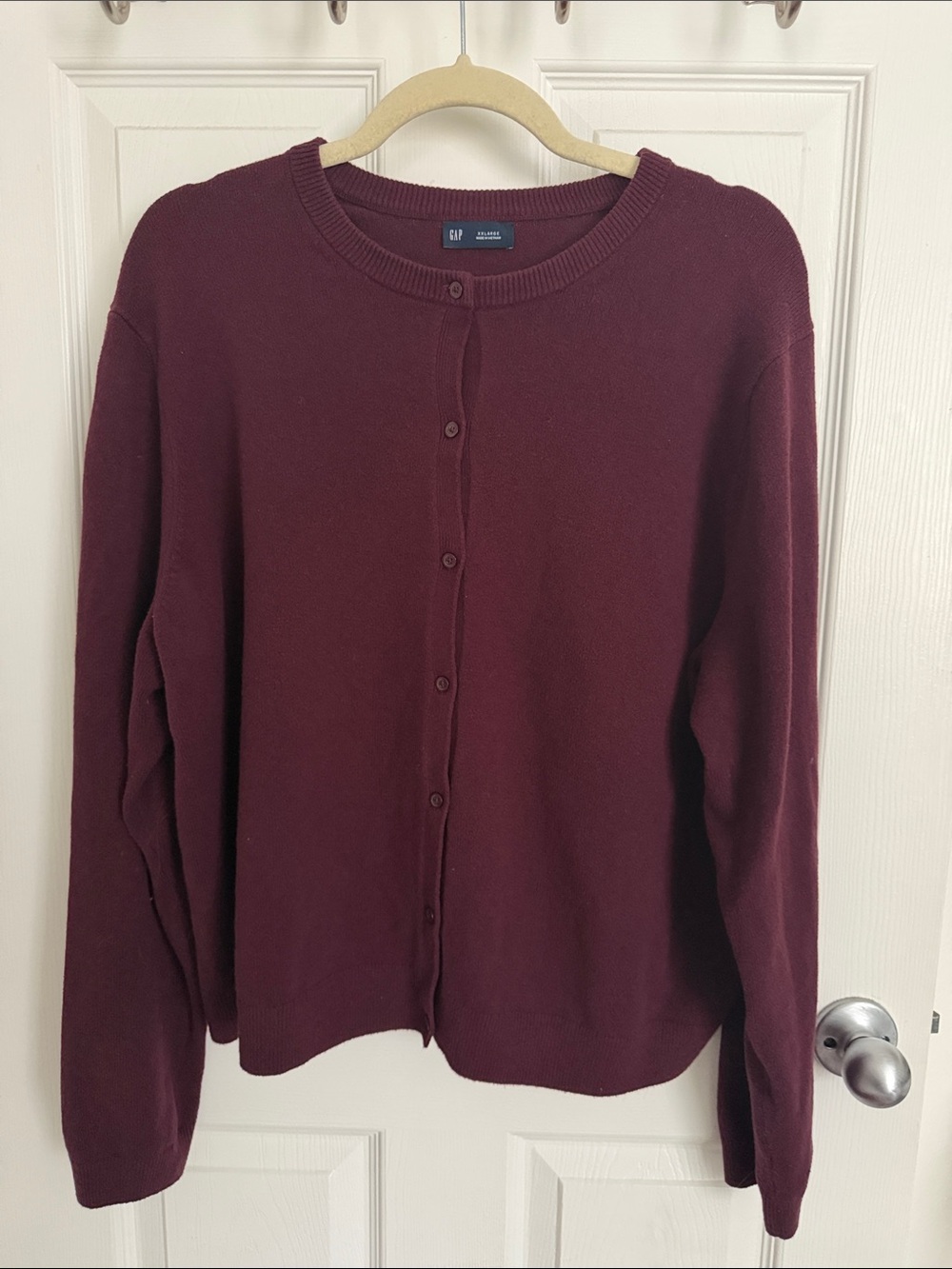 GAP Women's Burgundy Button-Up Cardigan